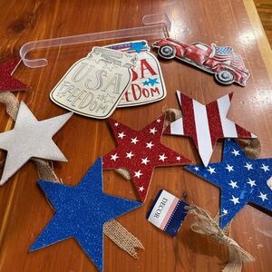 4th of July decor craft lot of 6 NEW
